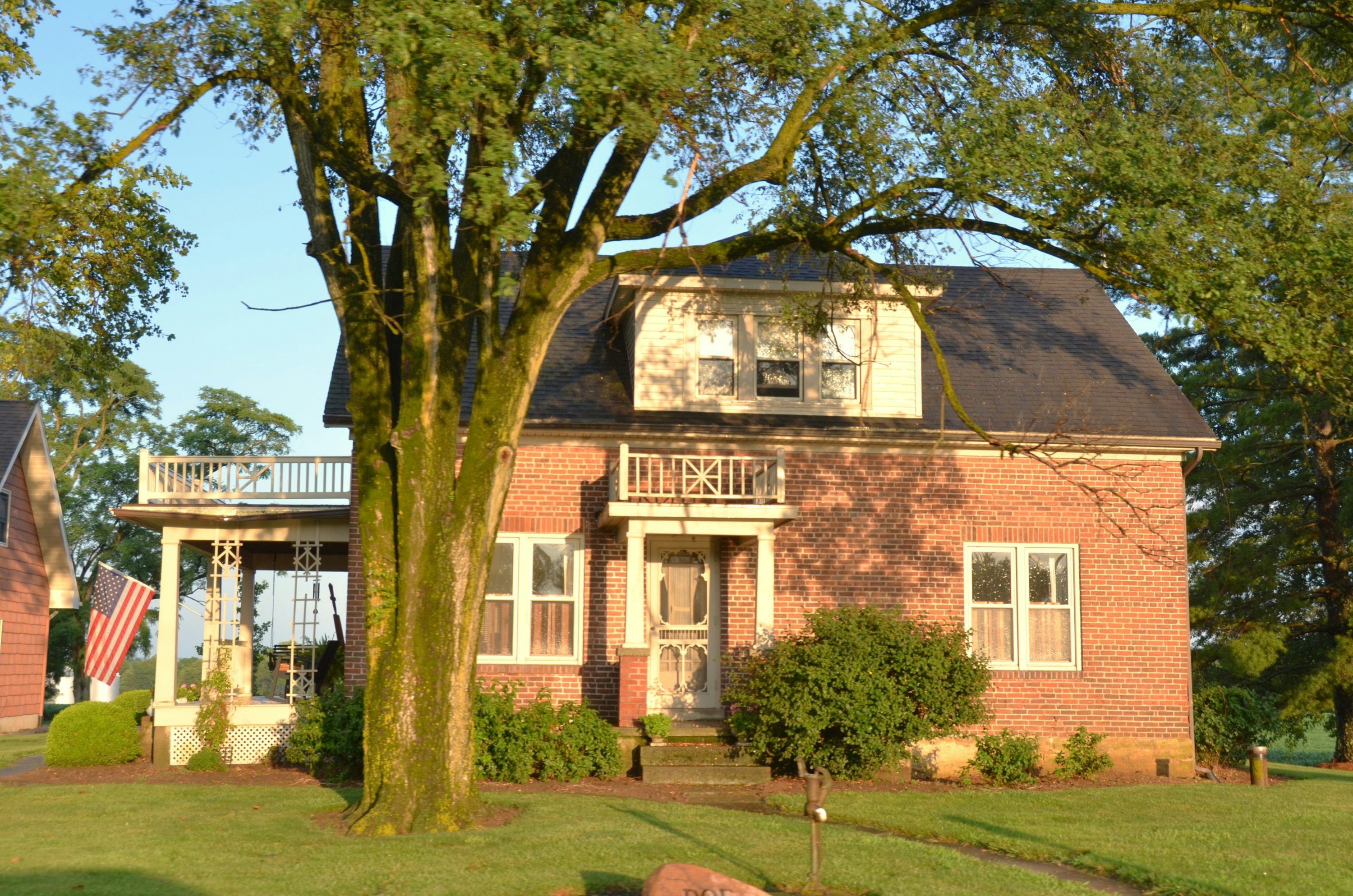 Established brick home with mature landscaping in a Southern residential setting